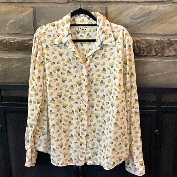 Boden Tops - Boden Lemon Print Shirt